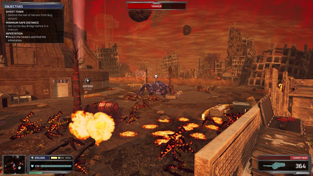 Starship Troopers: Ultimate Bug War! Atmosf�ra ako z klasick�ho Dooma.