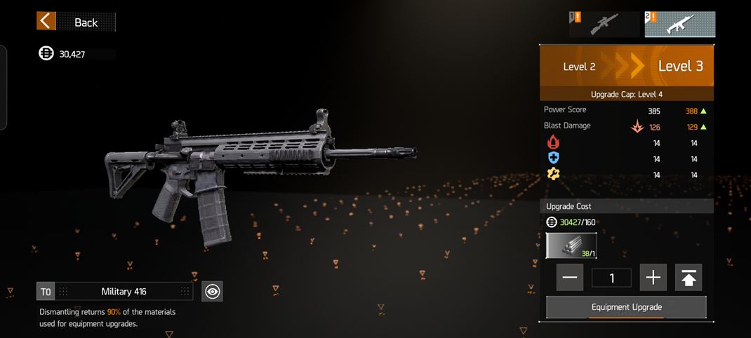 The Division: Resurgence Zbrane maj� svoje levely, ktor� si upgradujete.