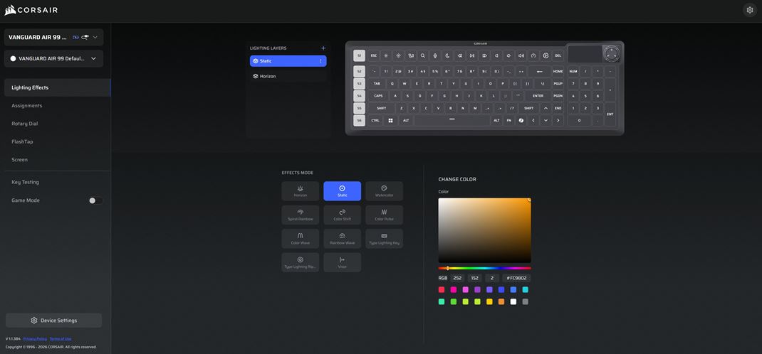 Corsair Vanguard Air 99 Wireless kl�vesnica 
