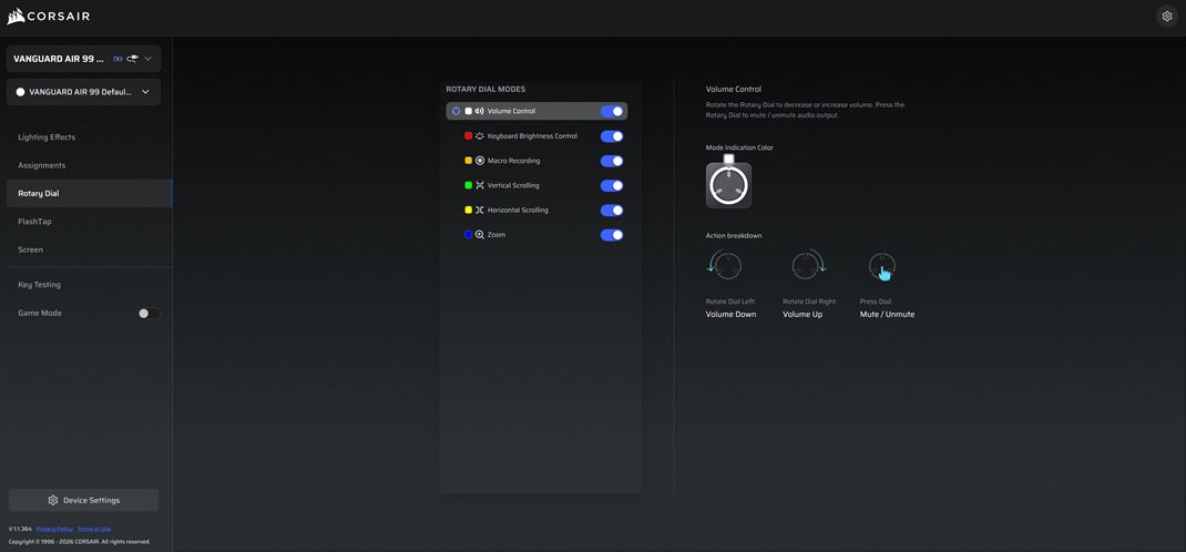Corsair Vanguard Air 99 Wireless kl�vesnica 