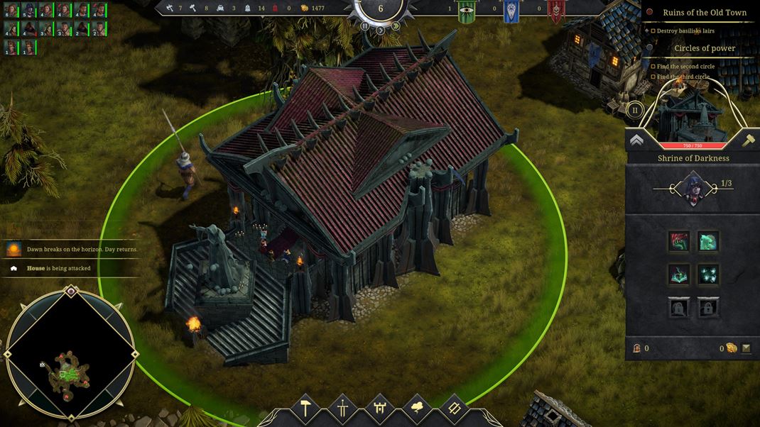 Crown of Greed V pr�slu�n�ch budov�ch produkujete r�znorod�ch hrdinov. Nedaj� sa v�ak manu�lne ovl�da�, m��ete ich len motivova� peniazmi.