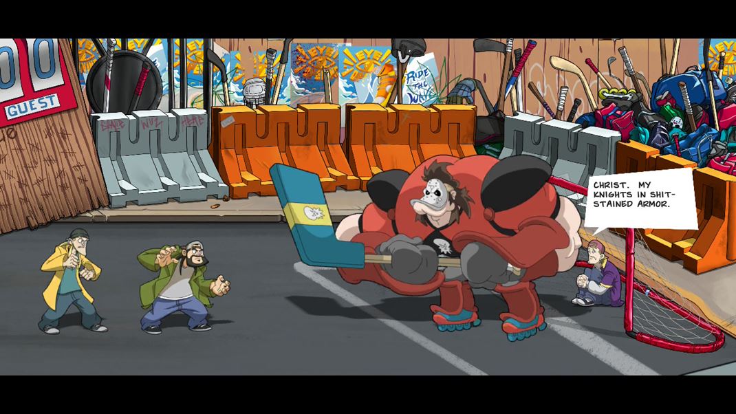 Jay and Silent Bob: Chronic Blunt Punch Angli�tina tu nie je pr�ve pre deti