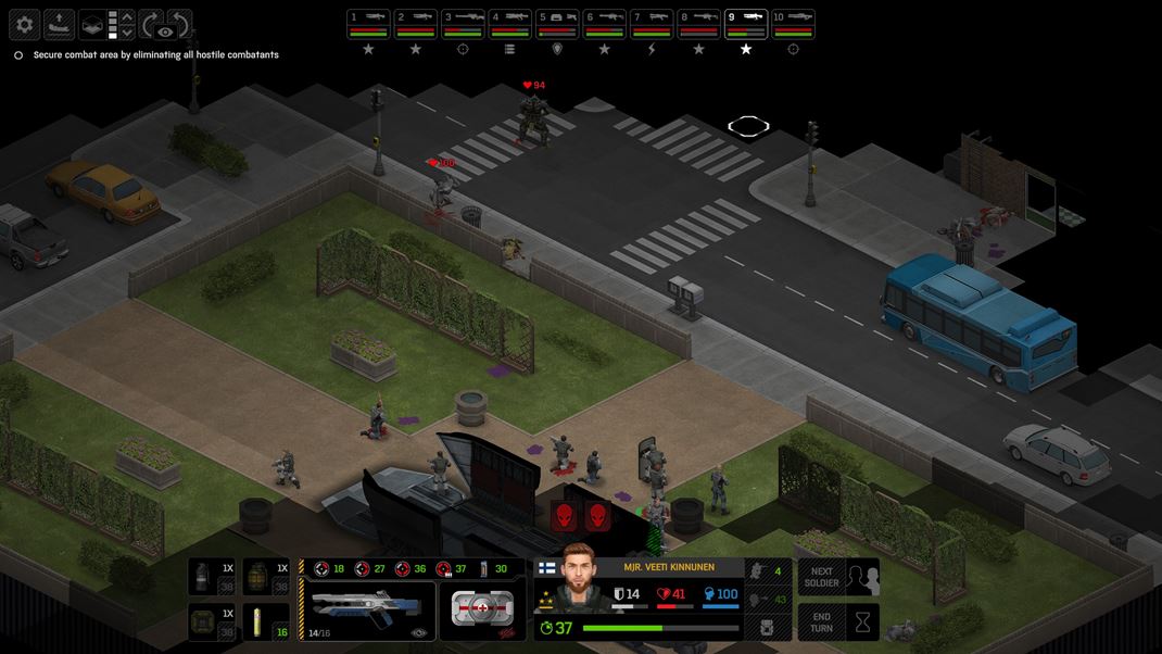 Xenonauts 2 V�sadky v noci prin�aj� ni��iu vidite�nos�.