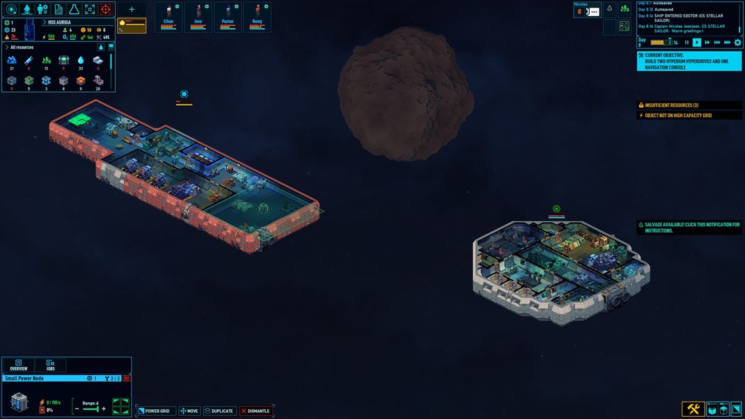Space Haven M�me kontakt s inou lo�ou, m��eme hodi� re� a obchodova�.