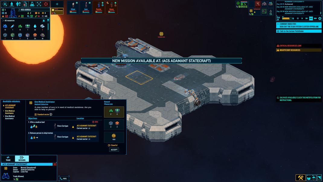 Space Haven Misie a �lohy prin�aj� nielen odmeny, ale aj zvy�uj� va�u reput�ciu.