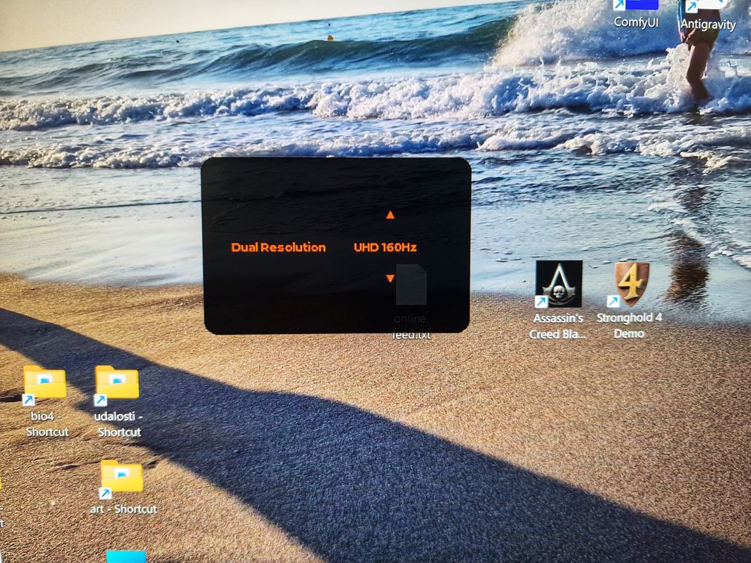27'' AOC U27G4XM - 4K dual mode monitor Dual re�im si viete zmeni� priamo tla�idlom.