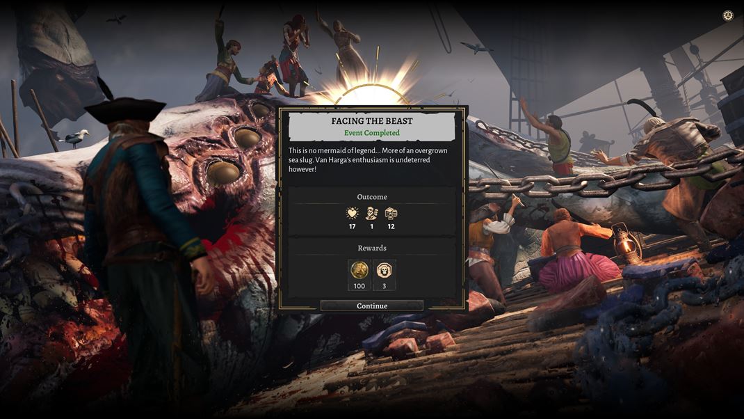 Corsair Cove Nech�baj� morsk� obludy a, samozrejme, zasl��en� odmeny.