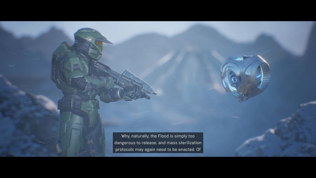 Halo: Campaign Evolved Master Chief nech�ba a uk�e sa vo vylep�en�ch prestrihov�ch sc�nach.