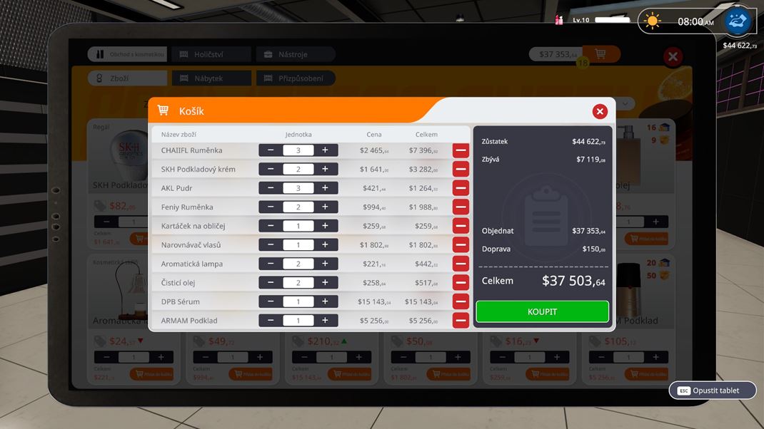 Beauty Store Simulator A ide sa nakupova�, aby bolo �o predáva�.