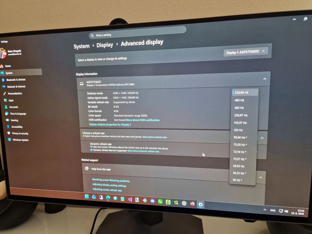 AOC Agon 277QKDC - 540Hz OLED monitor 