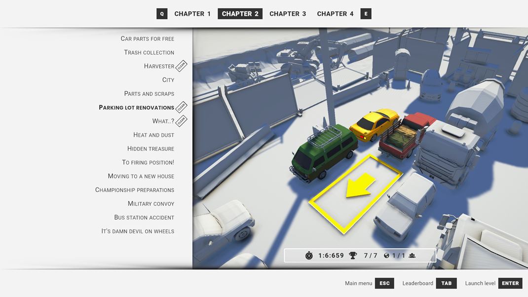 Parking in Tight Spaces Levely si m��ete zopakova� kv�li lep�iemu �asu a z�pisu do tabu�ky.