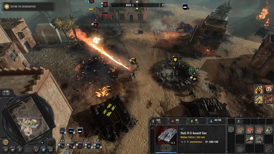 Company of Heroes 3: Final Stand In�inieri stavaj�ci bunkre a pou��vaj�ci plame�omety s� z�kladom v prv�ch f�zach obrany.
