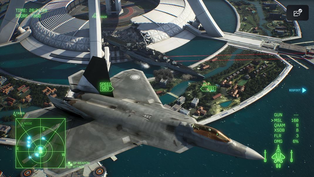 Ace Combat 8: Wings of Theve Obrovsk� mon�trum pod nami nie je lo�. Je to tank.