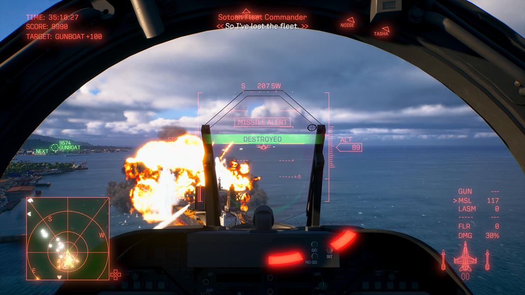 Ace Combat 8: Wings of Theve Nepriate�sk� cie� bol zni�en�.