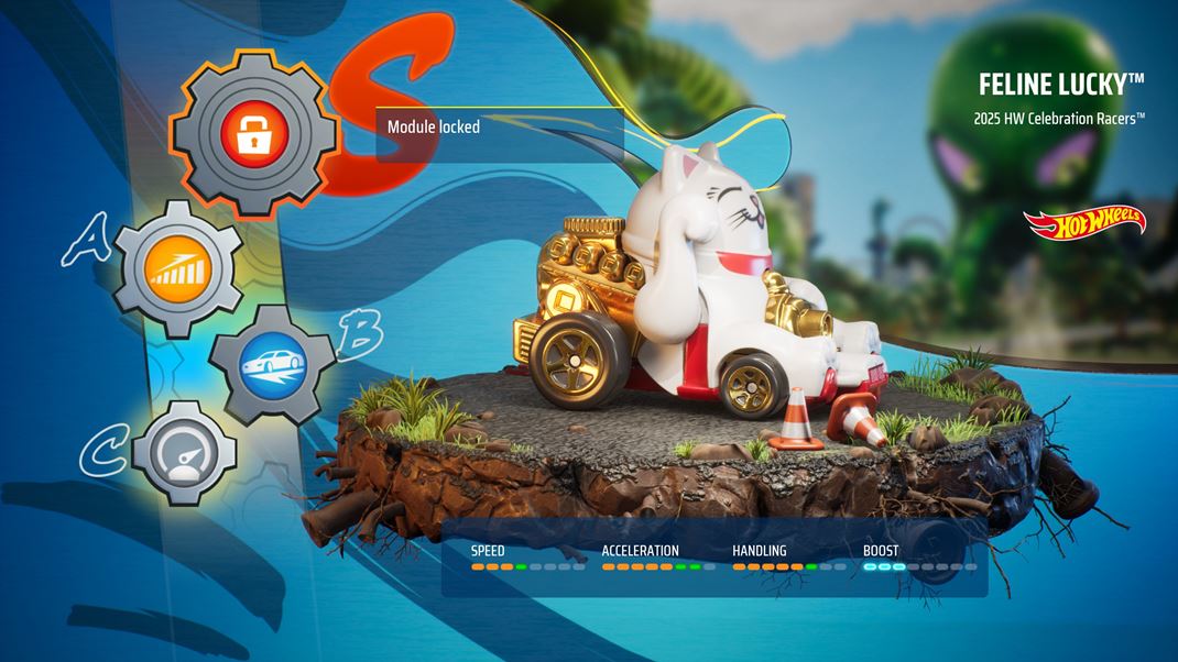 Hot Wheels Infinite Rush Vozidl� vylep��te perkmi a modulmi.