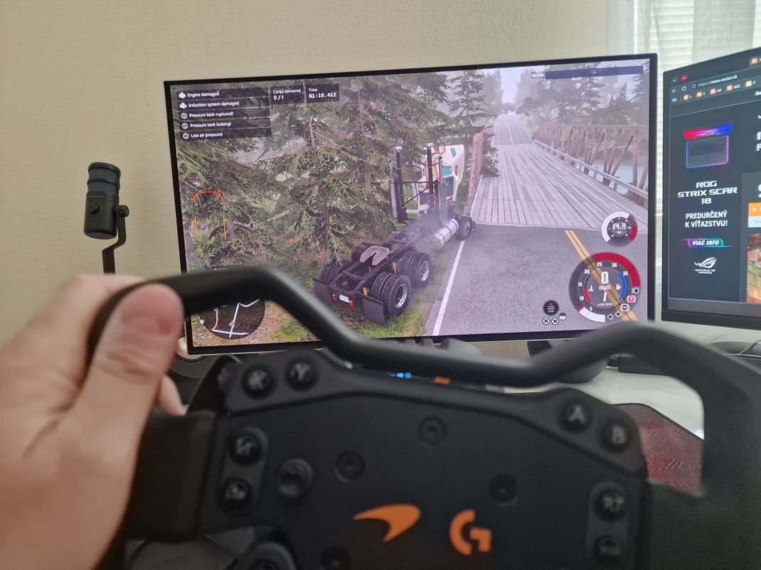 Logitech RS50 McLaren Racing bundle BeamNG.Drive funguje pekne, aj ke� force feedback sám nezapol