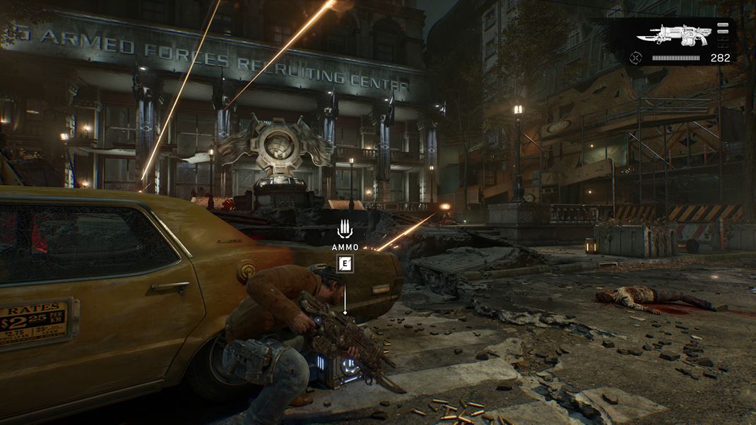 Gears of War: E-Day Ke� v�ak z pod zeme za�n� vych�dza� mon�tr�, slu�ba vol� sp�.
