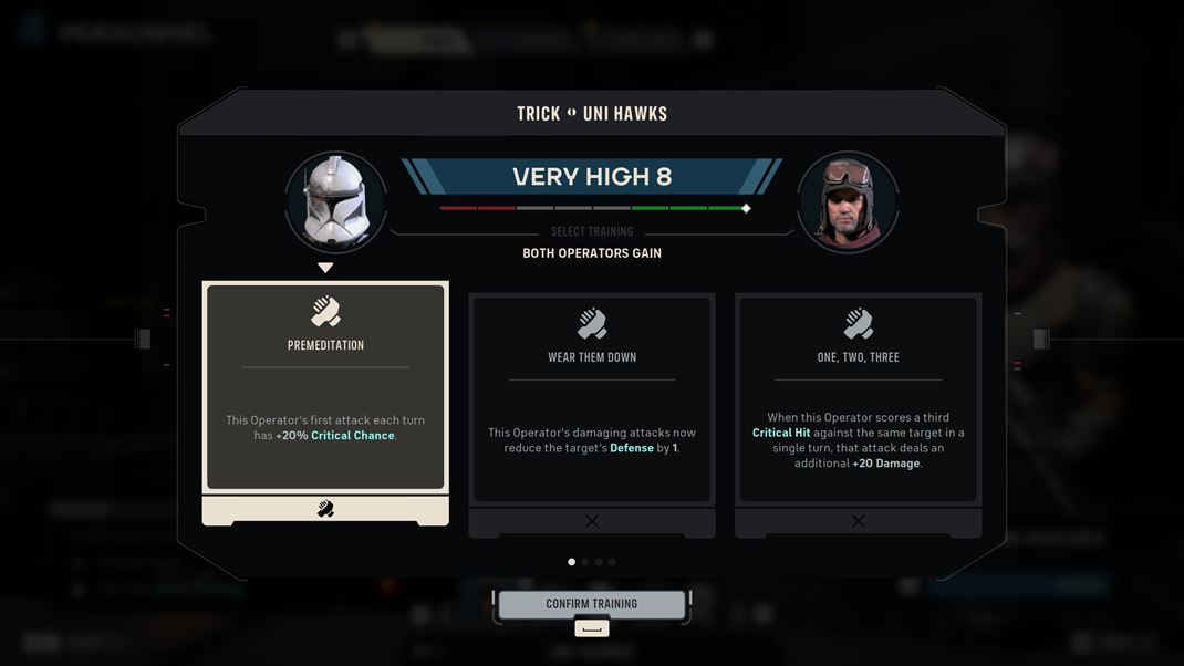 STAR WARS Zero Company Budovanie vz�ahov medzi jednotliv�mi �lenmi t�mu je skvel� vec a prin�a aj bonusy.